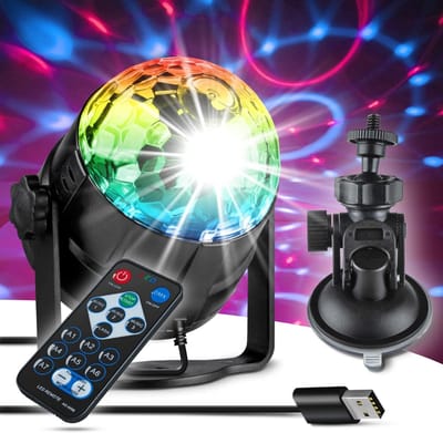 Discolamp Kinderen - Discobal - Feestverlichting met Afstandsbediening - Zwart