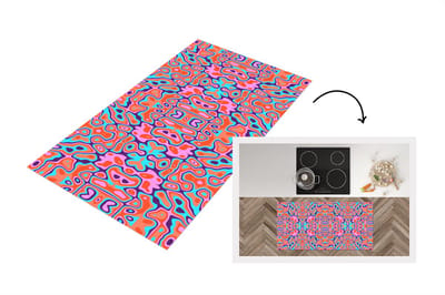 Keukenloper - Loper keuken - Patronen - Lavalamp - Abstract - 120x60 cm - Keukenloper vinyl