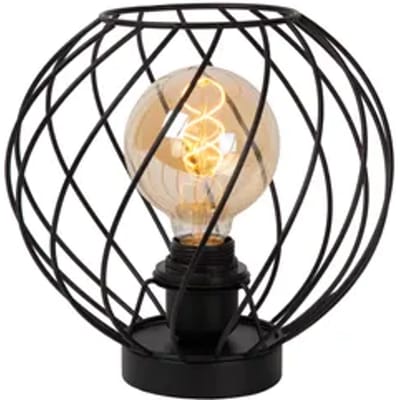 Lucide DANZA - Tafellamp - Ø 25 cm - 1xE27 - Zwart