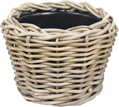 Drypot Rattan Grey d24h18 cm Split Van der Leeden