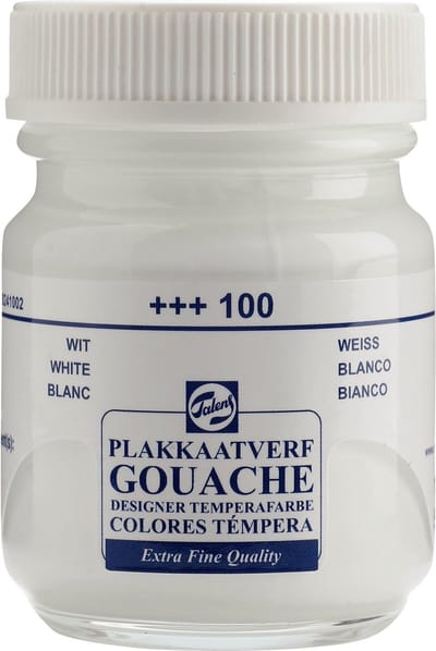 Plakkaatverf Extra Fijn Flacon 50 ml Wit 100
