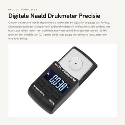 Dailygoods - Digitale Naald Drukmeter - Precisie Drukmeting - LCD Display - 100g/0.01g Precisie - Handig en Betrouwbaar - Geschikt voor Professioneel...
