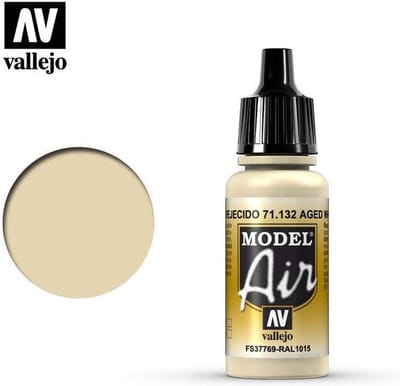Vallejo Hobbyverf Acrylverf - 71132 Model Air Aged White - Acryl Verf flesje - 17 ml
