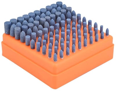 Dailygoods- Slijpschijven 125 mm - Schurende Bits Set - Polijsten en Slijpen - Geschikt voor Keramiek en Staal - Opbergdoos 115x115x60 mm - 20 Stuks - Schuuraccessoires