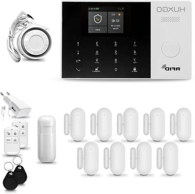 Draadloos Alarmsysteem Set - Beveiligingskit Huis - Huis Beveiligen - WiFi en GSM - 21 Delen - Wit