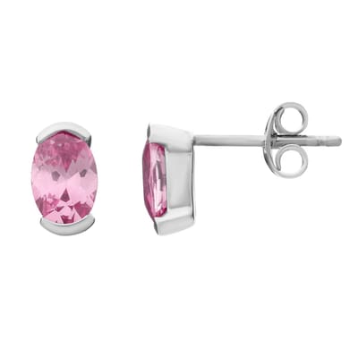 Orphelia - Zilver gerhodineerd Oorknoppen - ZO-5584/1- 1 cm