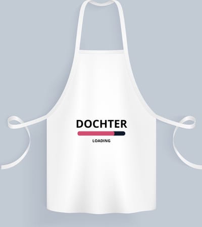 Akyol - dochter loading Keukenschort - Dochter - ochtendkoffie laden - verjaardagscadeau - verjaardag - cadeau - cadeautje voor dochter - dochter artikelen - kado - geschenk - gift - 82 bij 71 cm