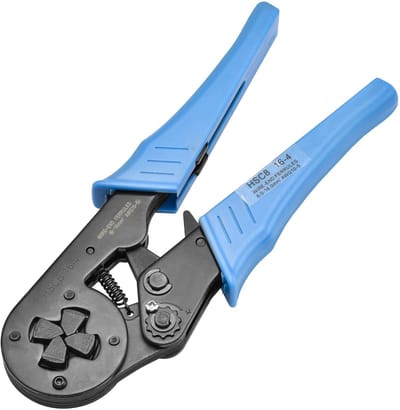 Dailygoody - Krimptang - Mini-zelfinstelbaar - Ergonomisch - Blauw - Kabeleindhulzen - Voor 6,0-16,0 mm² - HSC8 16-4