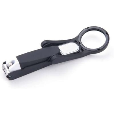 1Pc Nagelknipper Met Vergrootglas Voor Ouderen Praktische Anti-splash Rvs Nagelknipper Nageltrimmer
