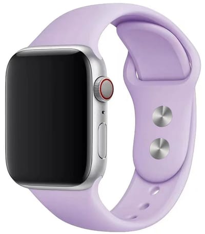 Stravo sport siliconen Apple Watch bandje met Dual Snap druksluiting – Geschikt voor Apple Watch 49mm (Ultra 1/2/3), 46mm (Series 10/11), 45mm (Series 7/8/9), 44mm (Series 4/5/6, SE 1/2/3) – Comfortabel & stevig – Paars