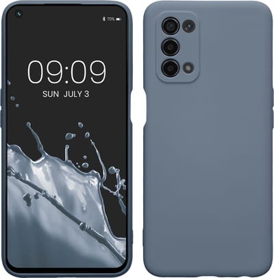 kwmobile telefoonhoesje geschikt voor Oppo A74 (5G) / A54 (5G) - Hoesje voor smartphone - Precisie camera uitsnede - TPU back cover in blauwgrijs