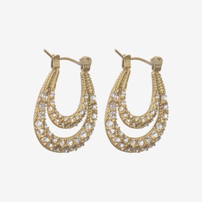 Essenza Little White Stones Earrings Gold