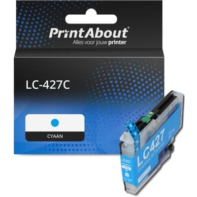 PrintAbout Inktcartridge LC-427C Cyaan geschikt voor Brother