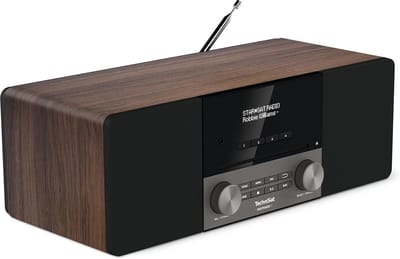 Compact stereo DAB+ radio met CD-speler Bluetooth en USB Walnoot