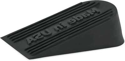 Deur Stopper - Wig Deur - Deuren Open Houden - Gemaakt in VS - 16.5 x 6.5 cm - Zwart