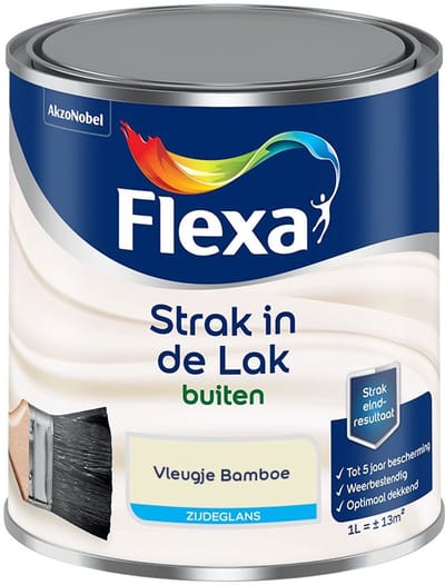 Flexa - Strak In De Lak Buitenlak Zijdeglans - Vleugje Bamboe - Mengverf - 1 L