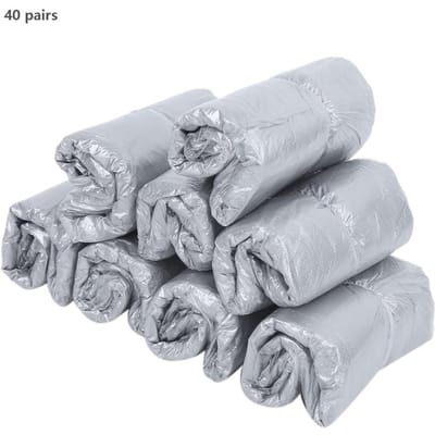 80 Pièces Couvre-chaussures Jetables Épais Imperméables Antidérapants Anti-poussière Protecteur de Chaussures white