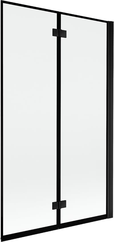 Mexen Mist douchewand 2-delig rechts 110 x 150 , zwart frame, zwart - 8A9-110-002-70-70-P