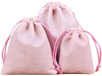 Dailygoody - Fluwelen Sieradenzakjes - Trekkoord Geschenkzakjes - Roze - Cadeauverpakking - Perfect voor Bruiloft en Feest