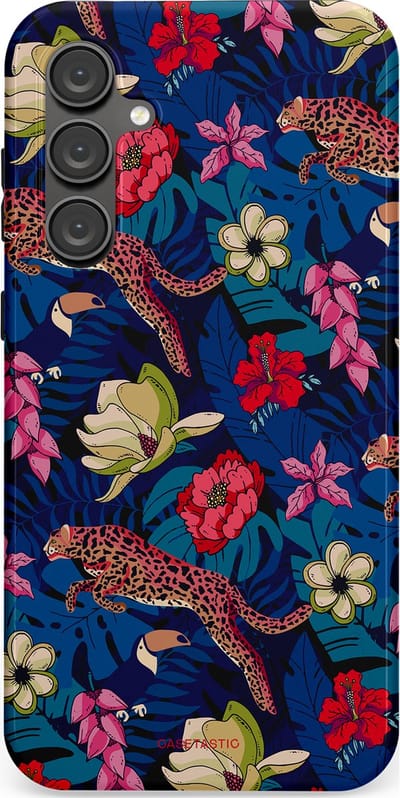 Casetastic Hoesje Geschikt voor Samsung S23 FE - Stijlvolle Beschermende Duo-layer Case - Jungle parade