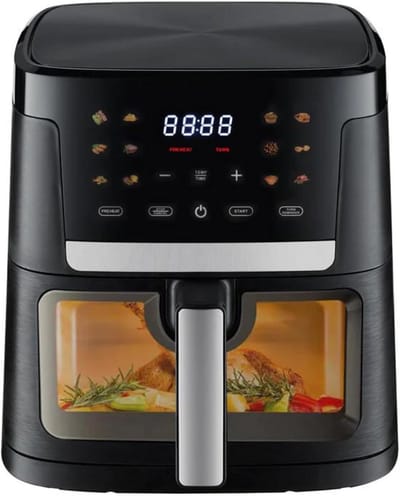 Digitale airfryer - Heteluchtfriteuse - Gezond Koken - Grote capaciteit - 7 Liter - Zwart