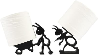 Toiletpapierhouders in mierenvorm, 3D-badkamerset, zwart bedrukt, badkamerdecoratie