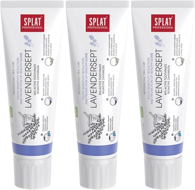 SPLAT Lavendersept - Tandpasta zonder fluoride voor gevoeligheid - 3-pack, lavendelgeur