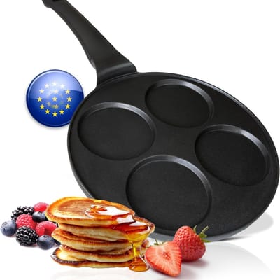Zyrex® Poffertjespan - Poffertjespannen - Zwart - ‎47cm x 27cm x 2cm1.68 kg