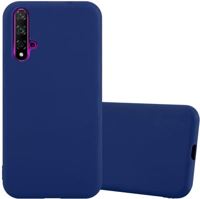 Cadorabo Hoesje geschikt voor Huawei NOVA 5 / 5 PRO in CANDY DONKER BLAUW - Beschermhoes gemaakt van flexibel TPU silicone Case Cover