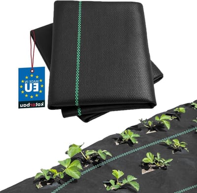 Tuinvlies - Onkruiddoek Bodembedekker - Onkruid Vrij Houden - Waterdoorlatend Scheurvast - 08x5 m - Zwart
