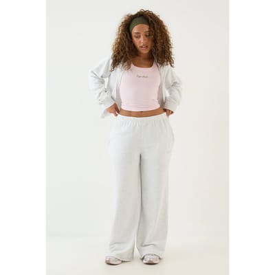 Dames Dsgn Studio Lichtgewicht Joggingbroek Met Middelhoge Taille En Wijde Pijpen | Ash Grey | Maat: XL