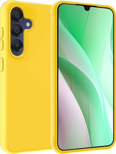 Hoesje Geschikt voor Samsung Galaxy A15 - Sterk & Shockproof - Hoes Cover - Siliconen Case - Geel