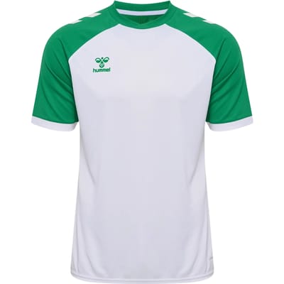 Hummel Match League Shirt Korte Mouw Heren - Wit / Groen | Maat: L