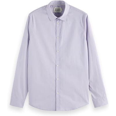Scotch & Soda Seasonal Core Solid Slim Fit Poplin Shirt Languid Lavender Taglia: S | Camicie Business Outlet | Uomo