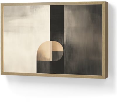 Wandlamp 60x40 cm - Oplaadbaar - Vormen - Modern - Zwart - Wandlampen binnen woonkamer - Slaapkamer lamp - Decoratieve nachtlamp - Vloerlamp draadloos