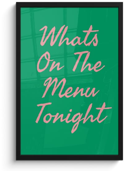 Poster in lijst - Fotolijst 40x60 cm - Posters - Menu - Quote - Roze - Posterlijst zwart - Decoratie - Wanddecoratie woonkamer - Muurdecoratie slaapkamer