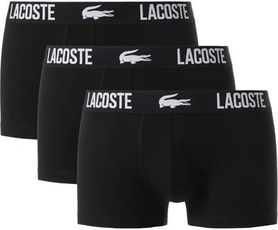 Lacoste Heren Boxershorts Trunks 3-Pack Zwart - Maat M