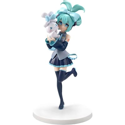 20CM Anime Hatsune Miku X Cinnamoroll Figuur Anime Perifere Verzamelfiguren Decoratieve Decoraties Kinderen Schattig En Charmant Cadeau blue