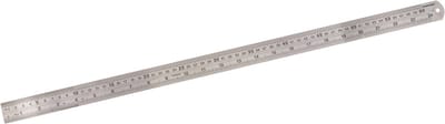 Silverline Roestvrijstalen liniaal - 600 mm - Duidelijke schaalverdeling - Hanggat - 1 mm dikte