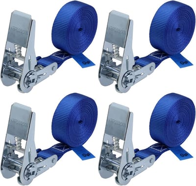 Veiligheidsgordels met ratel - 4 stuks 4m of 6m - Tot 800 kg draagcapaciteit