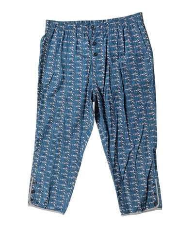 Dolce & Gabbana Blauwe Haai Print Côte Crop Strandkleding Zwemkleding