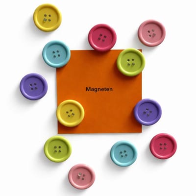 TLVX 12 stuks Leuke 3D Ronde Knopen Magneten / Knoop Koelkast Magneten / Sterke Foto Magneet / Vrolijke Speel- en Leer Magneten / School / Whiteboard / Boodschappenlijst / Notitie / Memo bord / Kantoor / Schoolbord / Magnetisch / Kleur Magneetjes