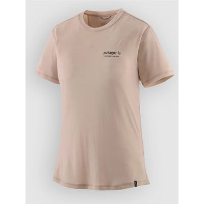 Patagonia Capilene Cool Merino Blend Graphic Shirt Dames (Maat - M, Kleur - Heritage Header: Shroom Taupe)