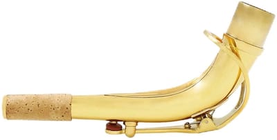 Dailygoods- Altsaxofoon Hals Hoogwaardig Messing - Altsaxofoon Accessoire - Reinigingsdoekje - Onderhoud - Stevig en Duurzaam - Hoge Resonantie - Saxofoonhals
