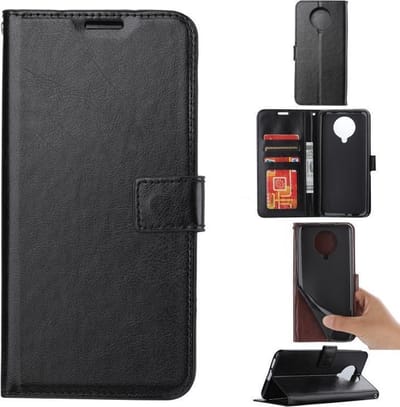Portemonnee Book Case Hoesje Geschikt voor: Xiaomi Poco F2 Pro -  zwart
