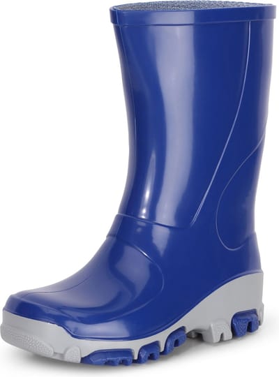 Ladeheid Kinder Regenlaarzen - Waterdichte voor Jongens en Meisjes - PVC - LA-RB-481 - Kornblume Grau - 25/26