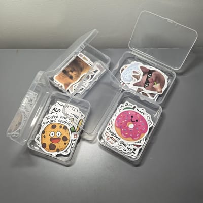 Petites Boîtes de Rangement Transparentes en PP - Organisateur Multifonctionnel Portable pour Autocollants et Bijoux - Rangement d'Accessoires 1 PCS