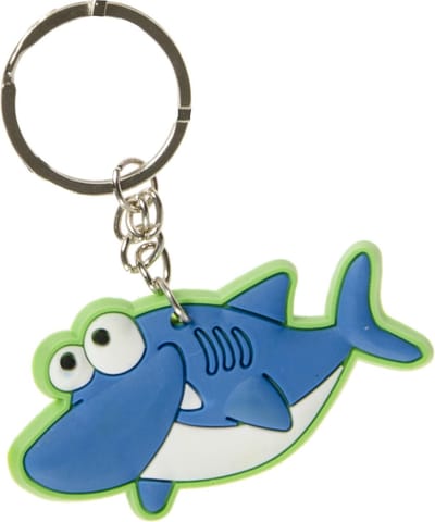 Lg-imports Sleutelhanger Haai Junior 6 Cm Rubber Groen/blauw