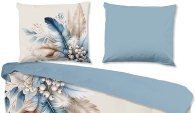 Pure dekbedovertrek veren - Lits jumeaux 240x200/220 cm - Blauw - Microvezel