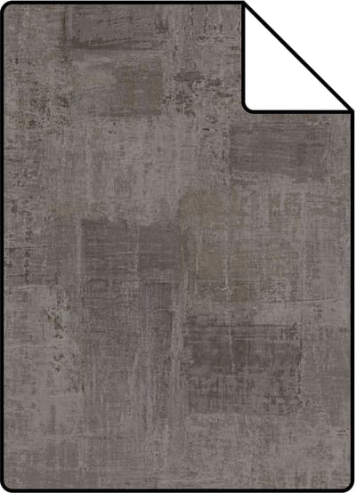Proefstaal Origin Wallcoverings behang schilderachtige structuur donker taupe - 26,5 x 21 cm - 347386-S